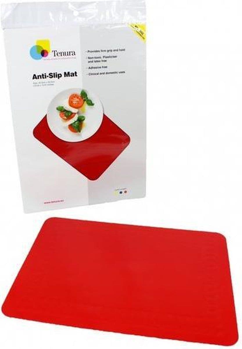 Anti-slip matten rechthoekig - L 45 x B 38 cm rood - Able2