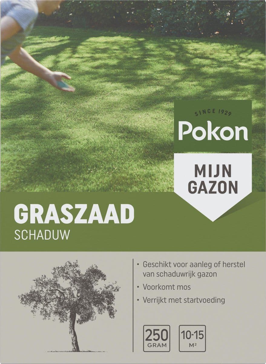 Pokon Graszaad Schaduw - 250gr - Aanleg of herstel schaduwrijk gazon - Voorkomt mos