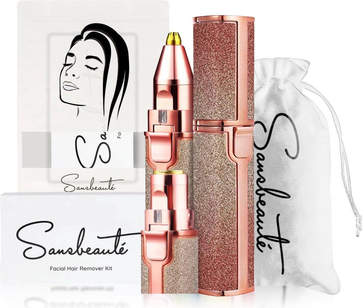 Sansbeauté® Wenkbrauw Trimmer - Gezichtsontharing Dames - Pijnloze Verwijdering - Limited Edition