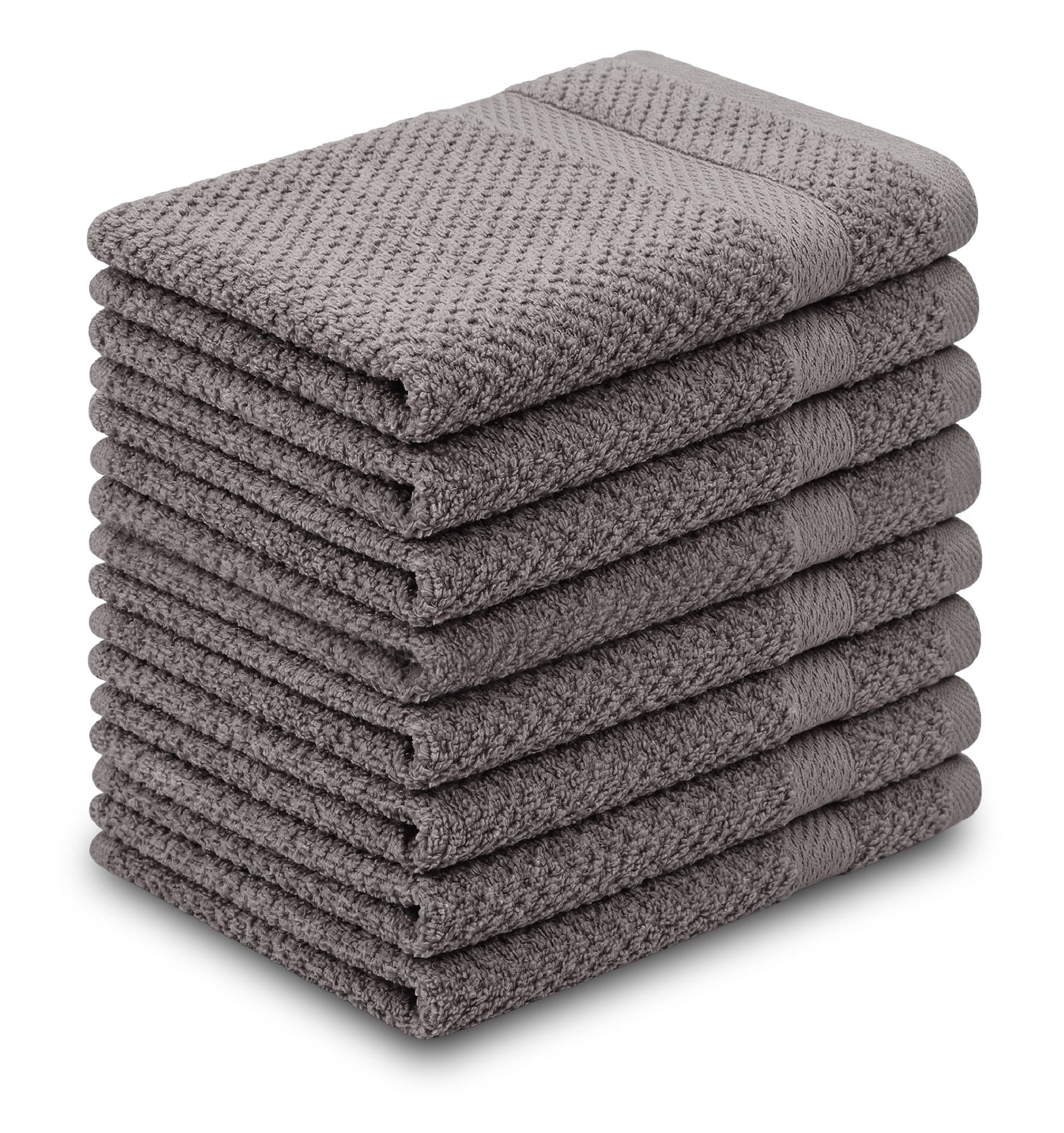 Gastendoek Popcorn Collectie – 8 stuks – 30×50 – grijs