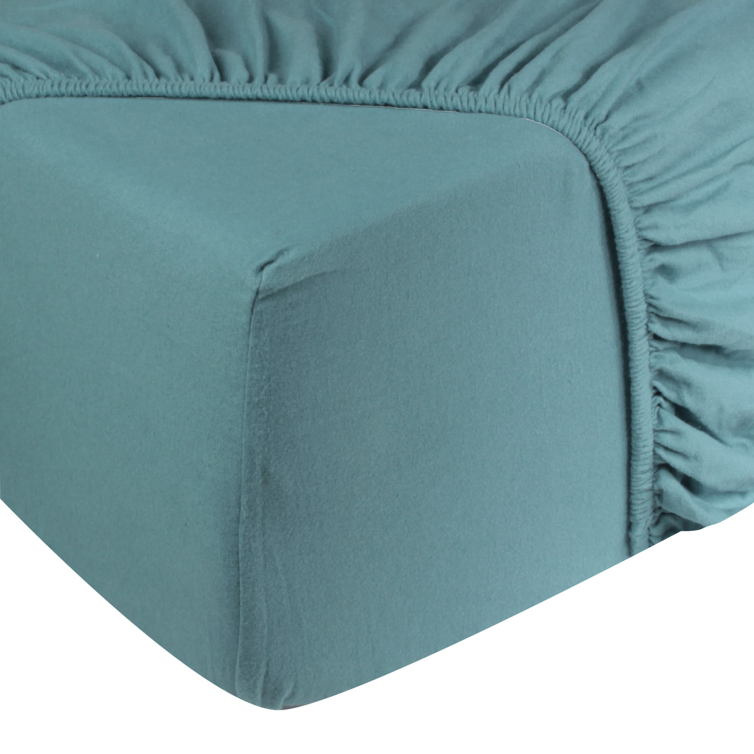 Hoeslaken Jersey – 100% katoen – 90×200 – petrol