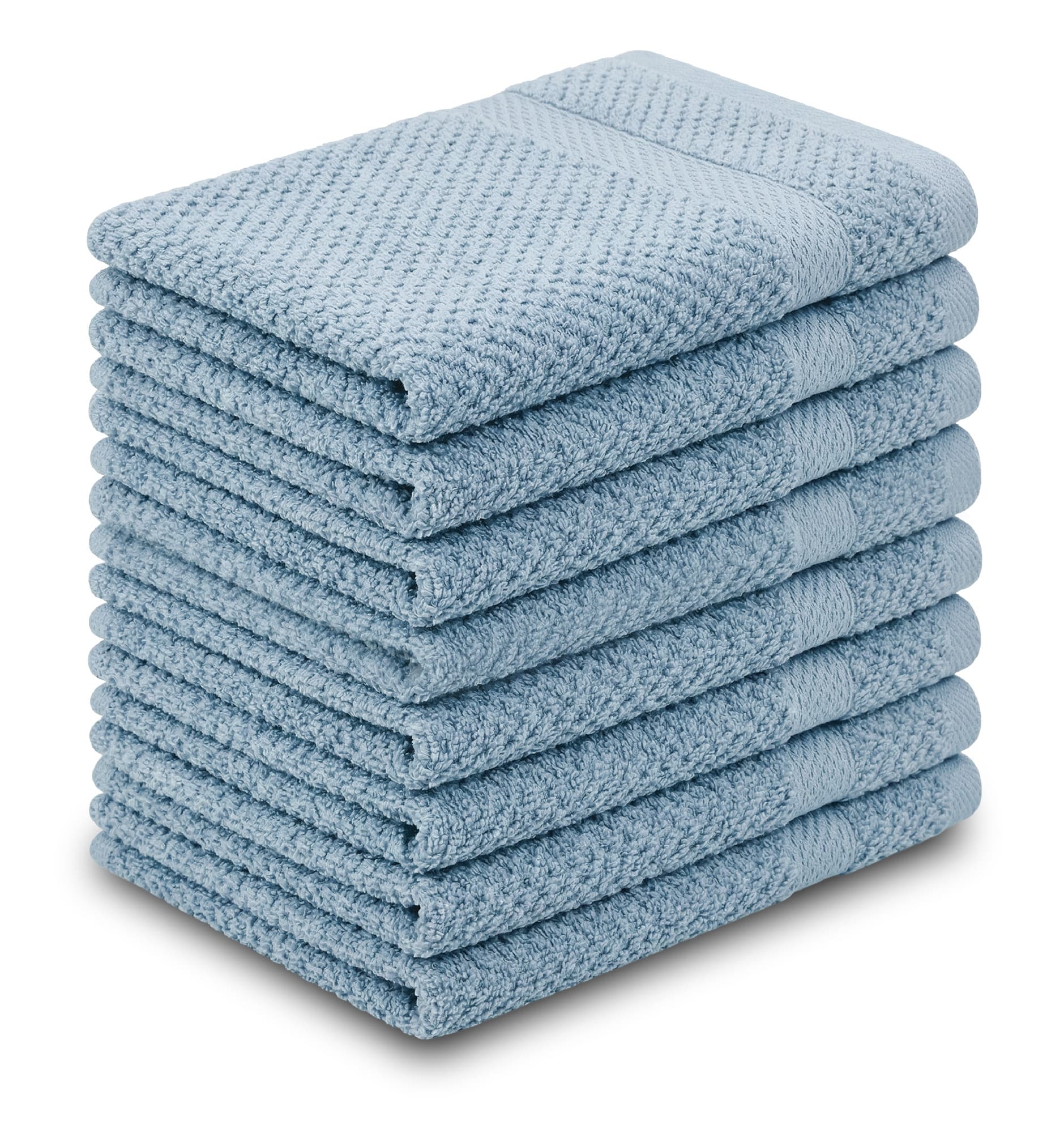Gastendoek Popcorn Collectie – 8 stuks – 30×50 – lichtblauw