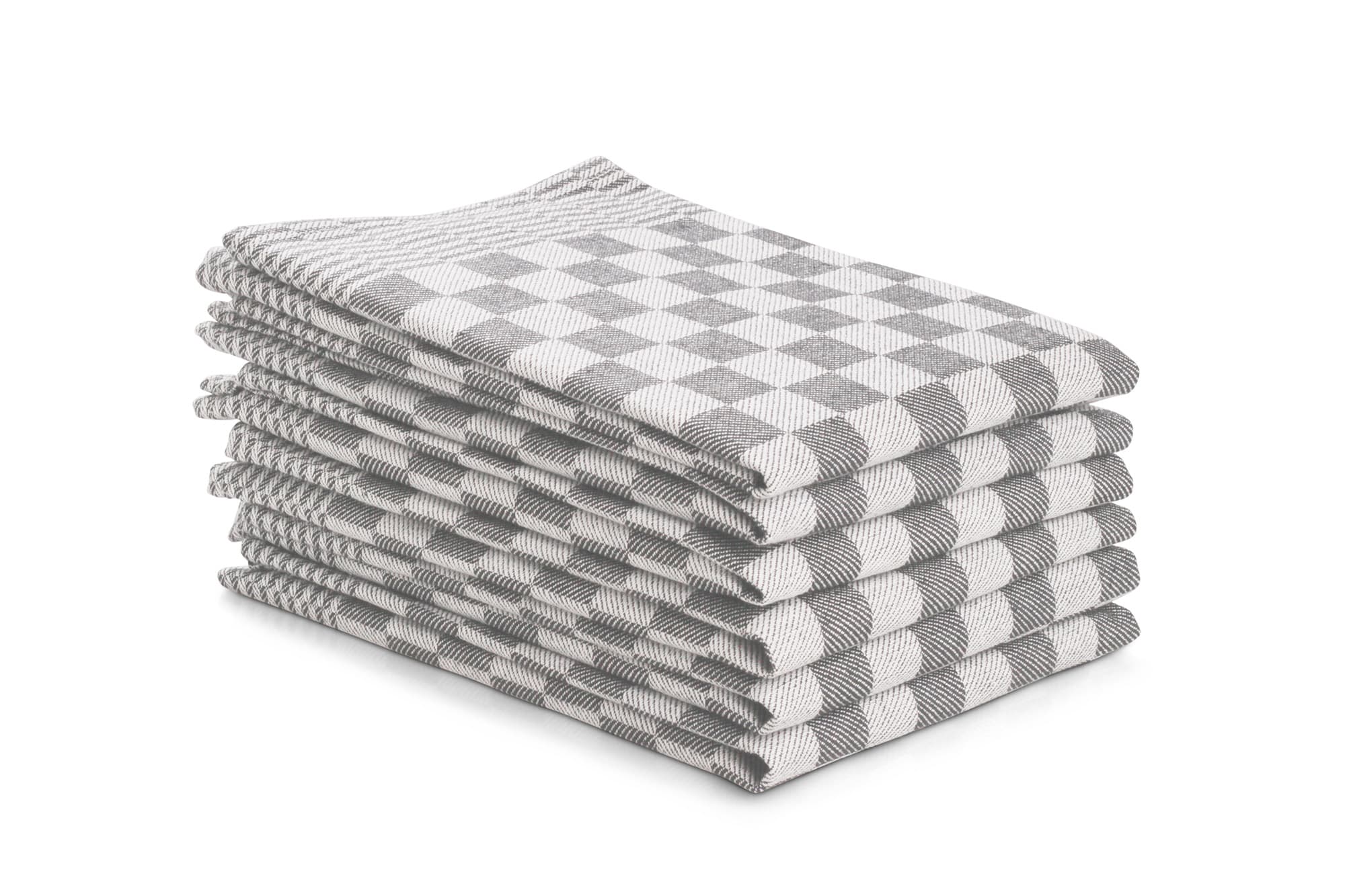 Theedoek ruit – 6 stuks – 50×70 – grijs