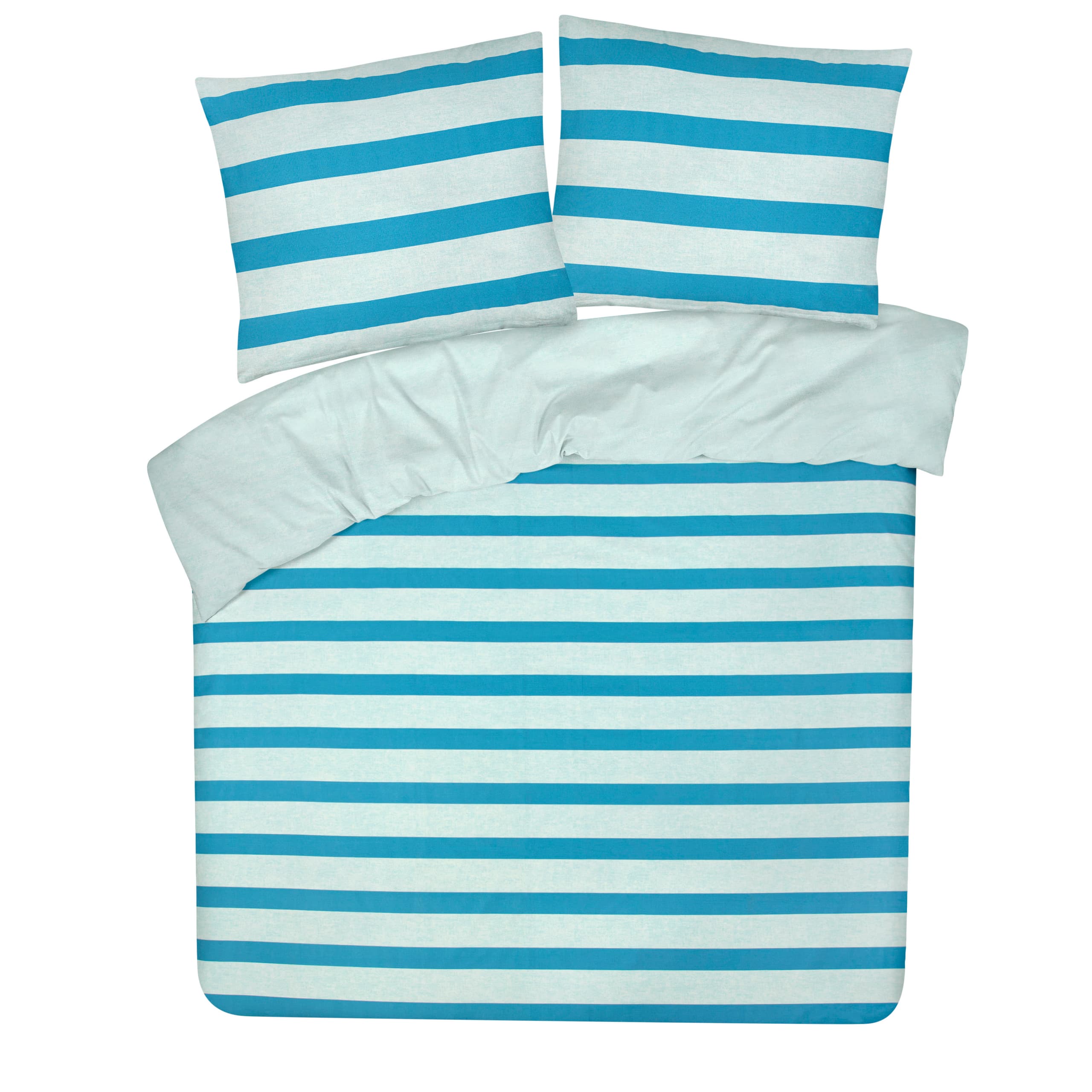 Dekbedovertrek My Design - 100% katoen - 200x200 -  streep blauw