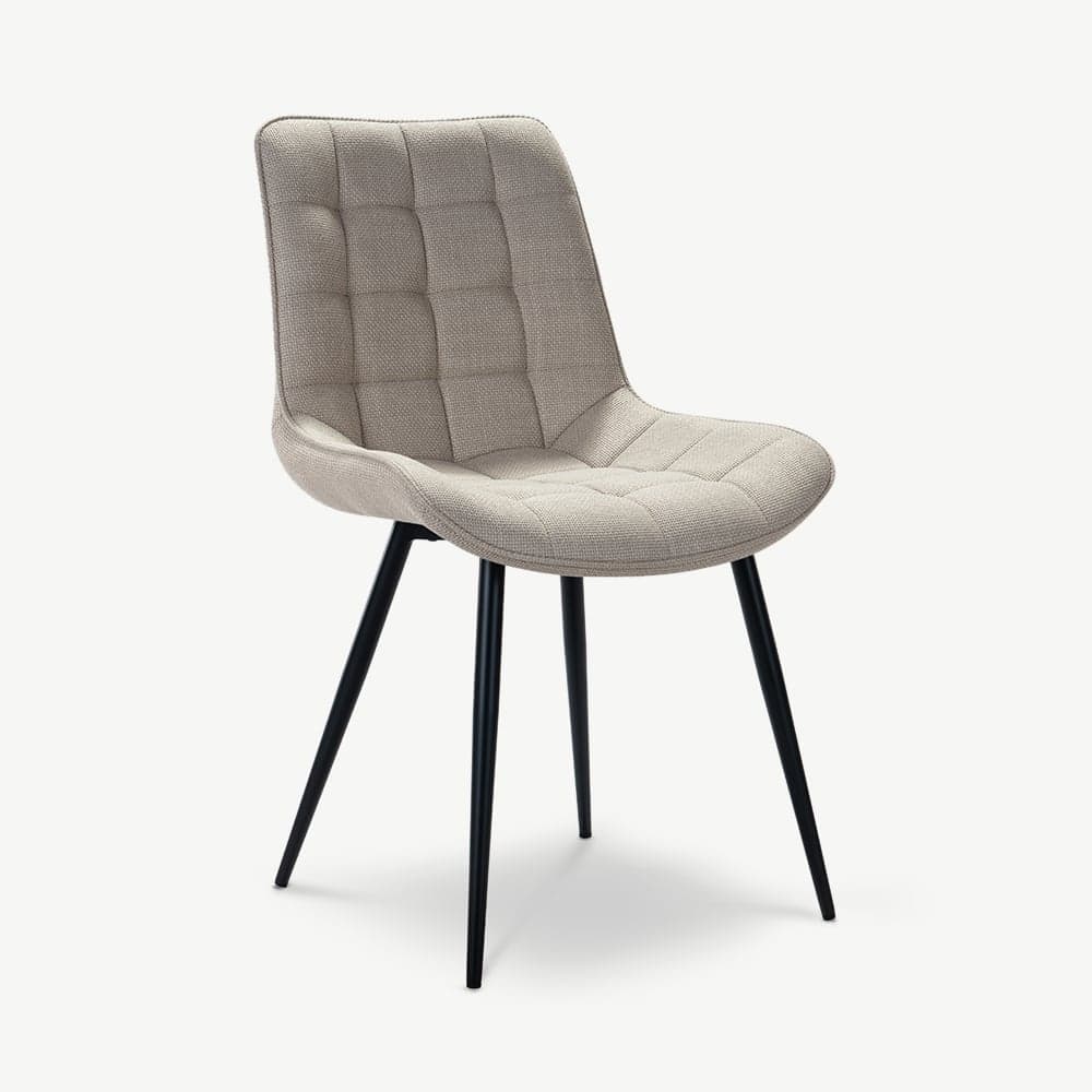 -€60 Lisboa eetkamerstoel, beige stof