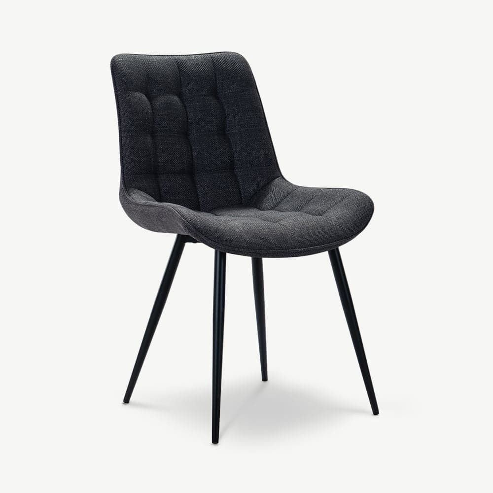-€60 Lisboa eetkamerstoel, donkergrijze stof