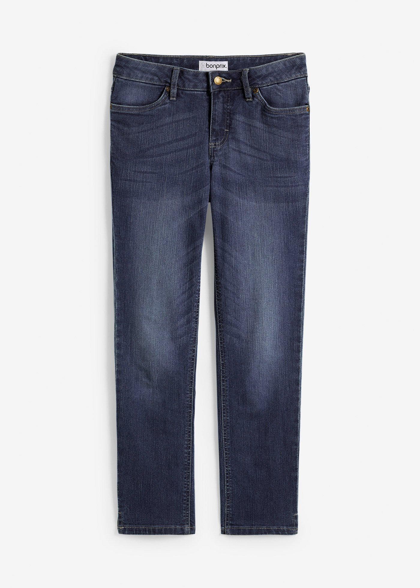 Jean 7/8 extensible, bas fendu