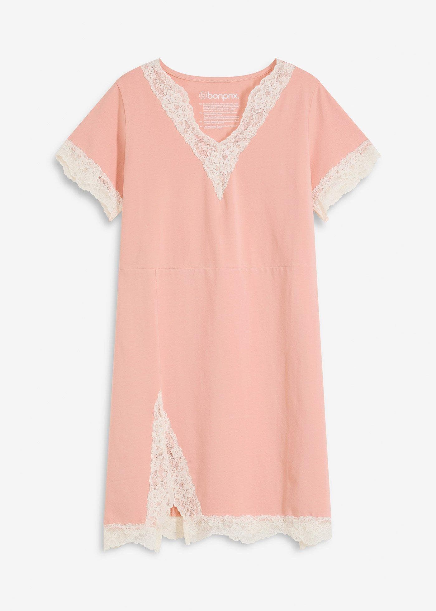 Chemise de nuit courte avec dentelle