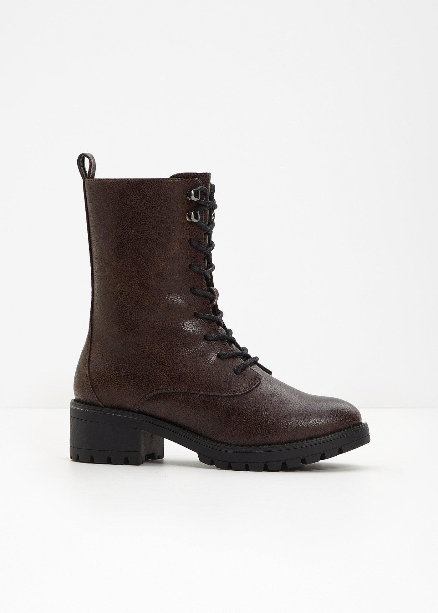 Boots lacées et doublées