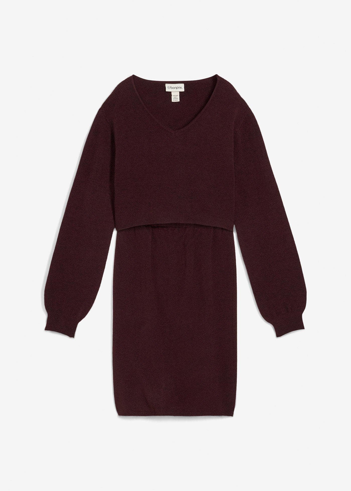 Ensemble 2 pièces en maille de grossesse avec un pull et une jupe