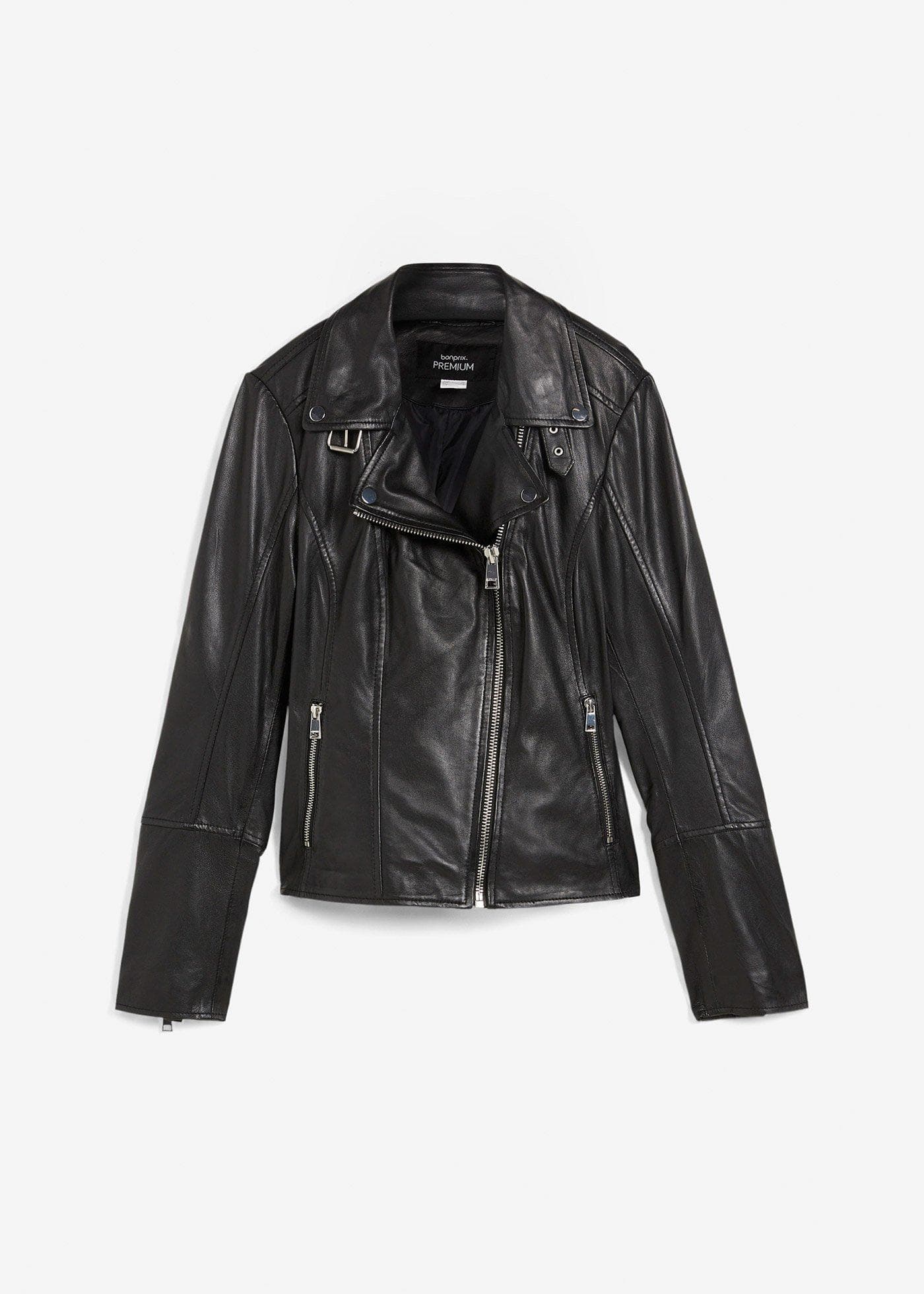 Veste biker en cuir nappa d’agneau