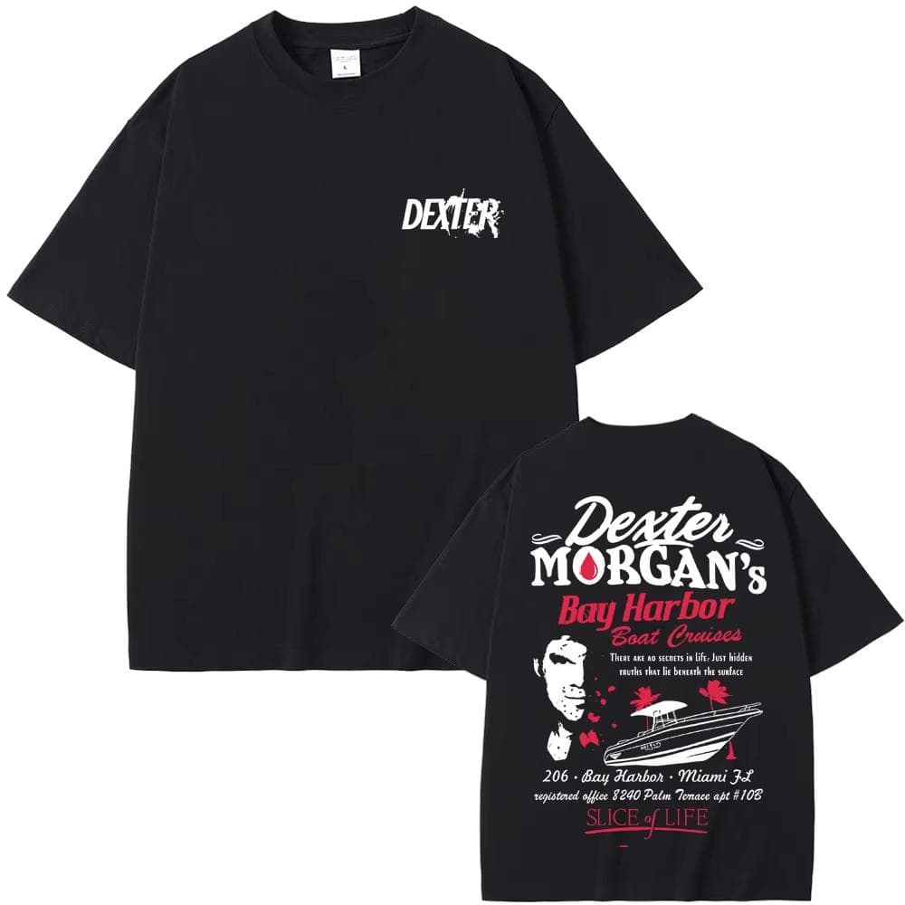 TV Play Dexter Morgan Grafische T-shirts Zomer Heren Dames Knus Katoen Vintage Korte Mouw T-shirts Mannelijk Casual Oversized T-shirts cm