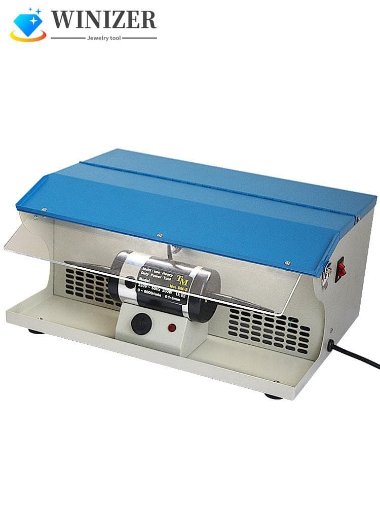 Machine à polir de bureau, distributeur de tissu à Double tête, Tube de lampe, vitesse réglable, outil de meulage, polisseuse de bijoux en or et