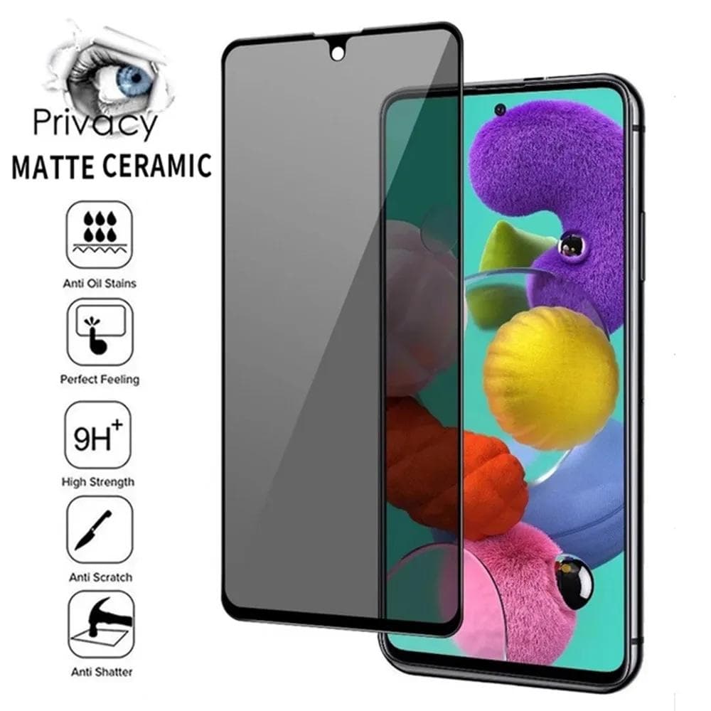 Privacy Screen Protectors voor Samsung A53 A52 A72 A51 A71 A32 A21 A50 A70 A52S A73 Anti-spionagefolie voor Samsung S21 S22 Plus S20 FE zwart