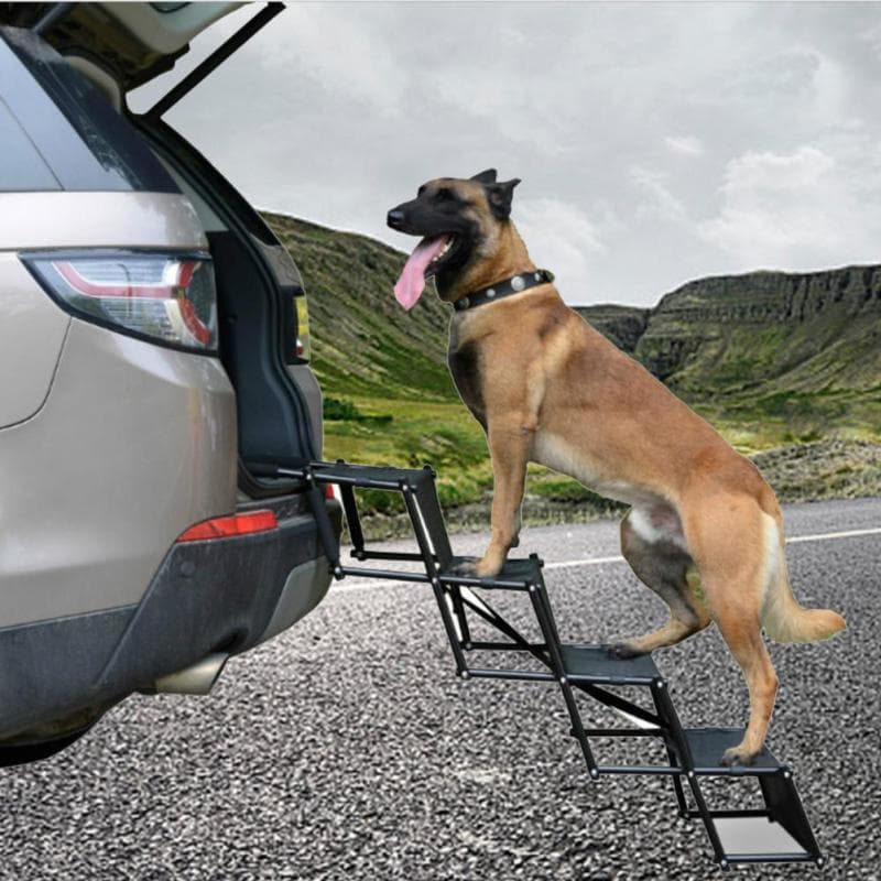 Escalier Portable pour voiture et chien, échelle pliante pour animaux de compagnie, rampe pour camions, SUV, lit haut, intérieur et extérieur noir