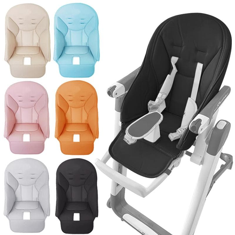 1 coussin en cuir pour poussette de bébé, housse en cuir pour chaise de salle à manger pour bébé, coussin en éponge composite PU, housse pour