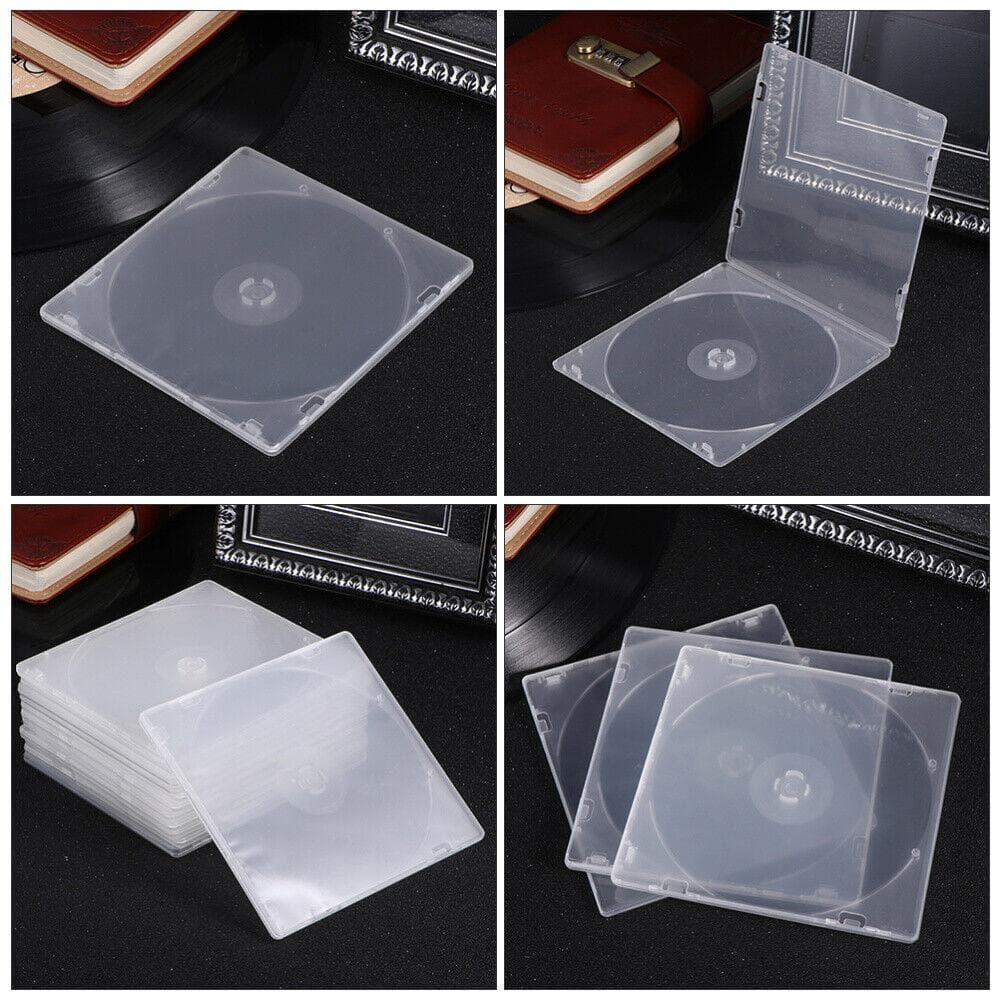 20 Pièces Boîtier CD Simple Transparent Boîte en Caoutchouc Souple Nouvelle Boîte Carrée en PP CD