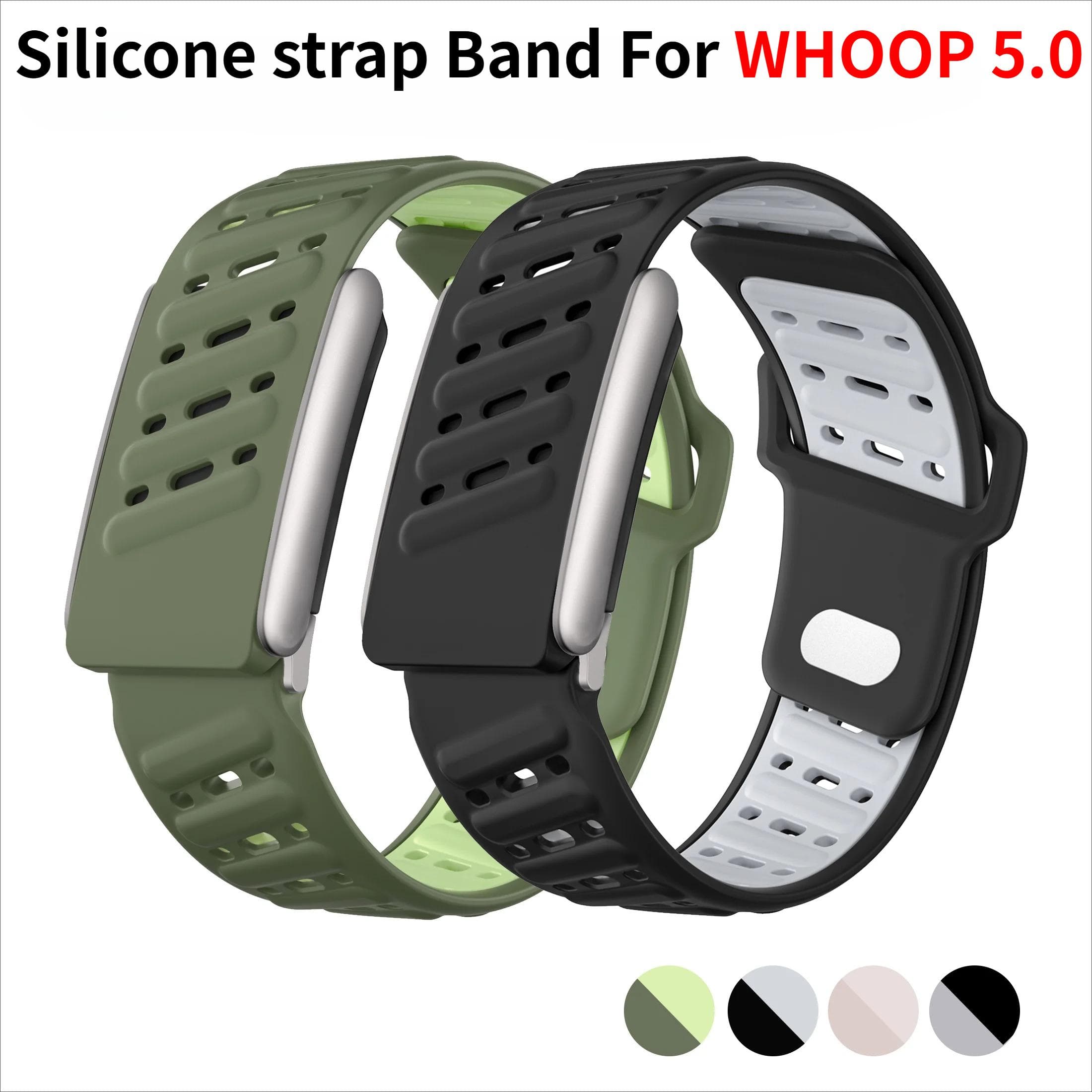 Bracelet de remplacement compatible avec Whoop 5.0/MG SportFlex en silicone doux au toucher, étanche et résistant à la transpiration