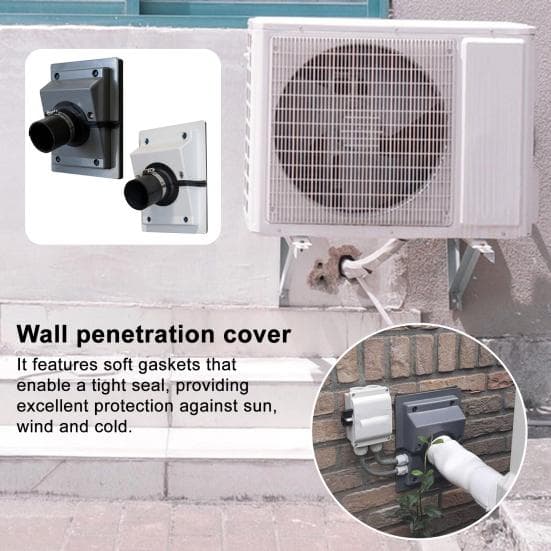 Kit de manchon mural à couverture fendue pour jeu de conduites AC Installation facile Couvercle de pénétration murale pour systèmes de