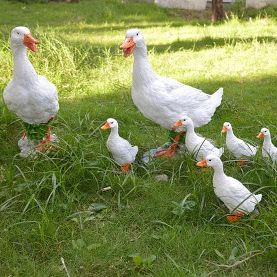 Figurines de canard mignonnes et magnifiquement légères, artisanat d'art, modèle de simulation, décoration de la maison