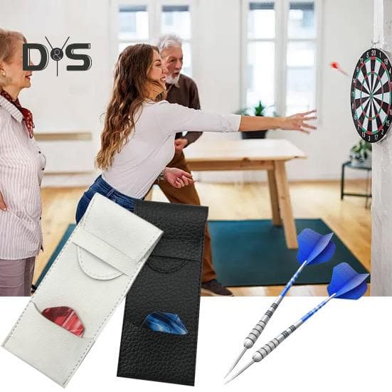 Étui de protection en similicuir pour fléchettes, sac de transport pour accessoires de fléchettes, organisateur de rangement pour la maison,