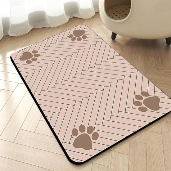 Tapis de Sol Napperon pour Gamelle d'Animal de Compagnie avec Dos en Caoutchouc Imperméable Coussin Antidérapant à Séchage Rapide pour Chiens