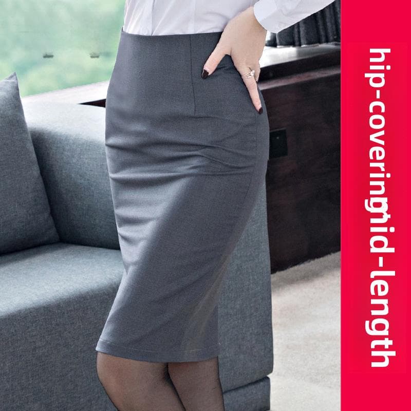 Jupe crayon noire élégante pour femme, longueur genou, idéale pour le bureau et l'automne/printemps