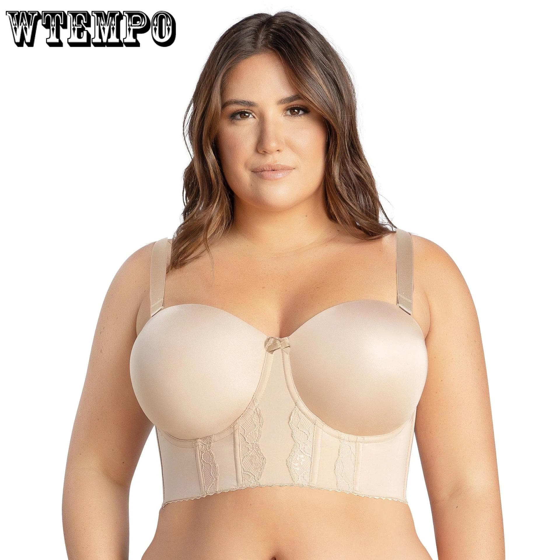 Sous-vêtement en dentelle sans couture avec armatures Soutien-gorge respirant à effet push-up Soutien-gorge de sport dos nageur cm blanc