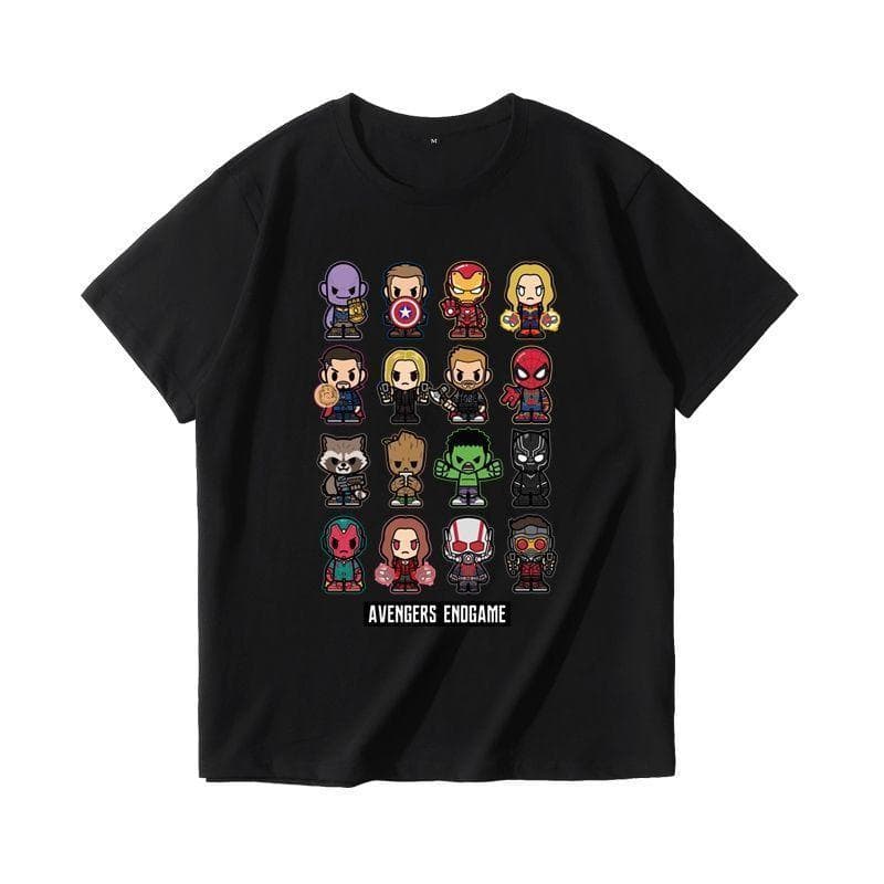 2025 Marvel Avengers Bedrukt Joint T-shirt Heren- en Dameszomer Amerikaans Nieuw Grote Maat Losse Casual Trend Korte Mouw Top cm