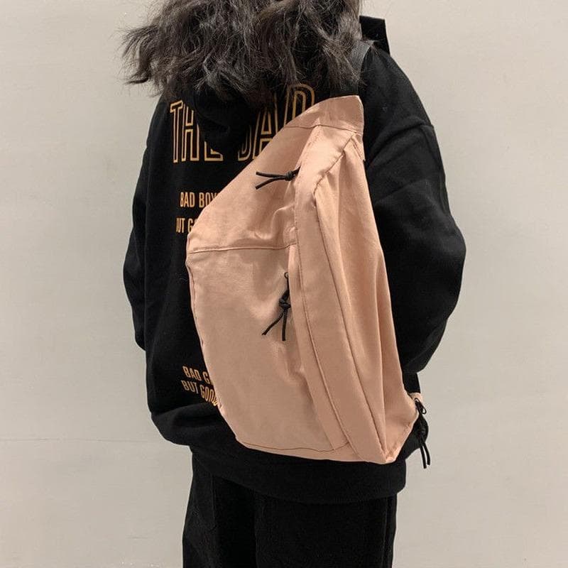 Sac à Dos pour Hommes Sacs de Taille Grande capacité Solide Unisexe Couples Loisirs Poitrine Fanny Sac épaule bandoulière rétro Rue Harajuku Sacs