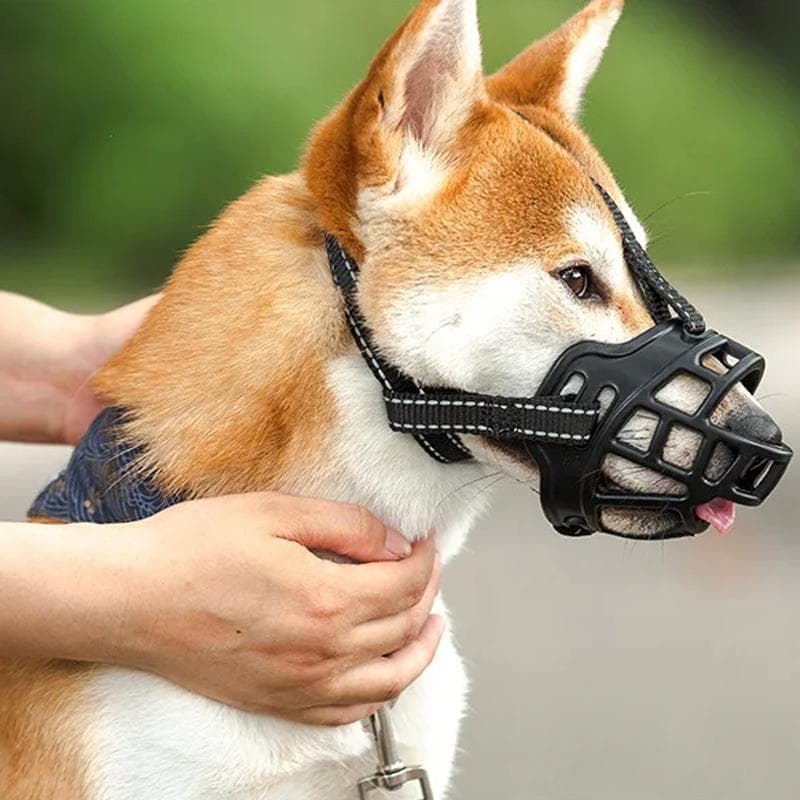 Tegen Bijten Blaffen Grote Hond Masker Anti-blaffen Middelgrote Snuit Hond Comfortabel Ademend Mandje Snuit Beschermer Voor Huisdieren zwart