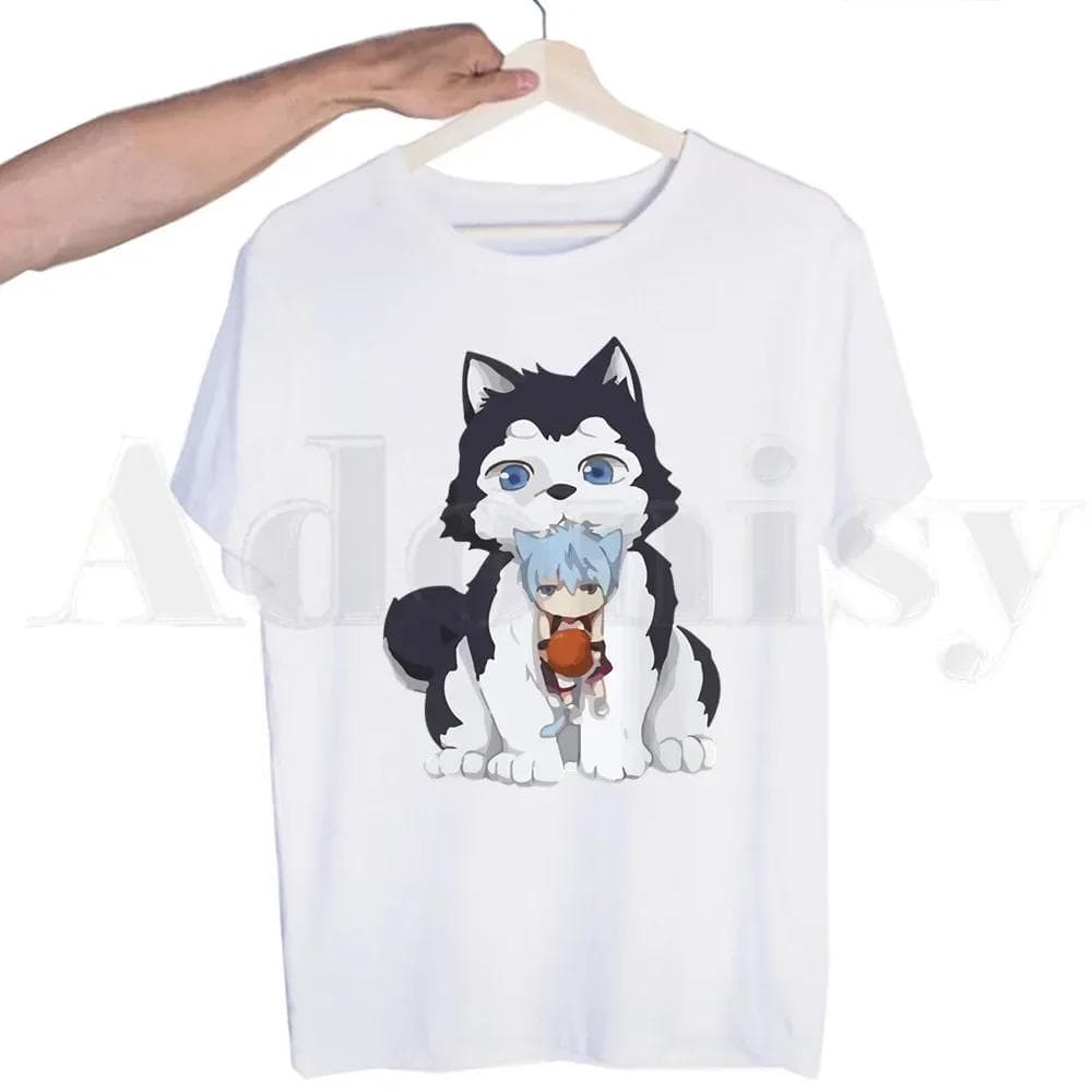 Basketball Hot Japanese Kuroko No Basket Anime T-shirt voor Heren Korte Mouw Heren Tops T-shirt voor Mannelijk Wit T-shirt Dames Tees cm