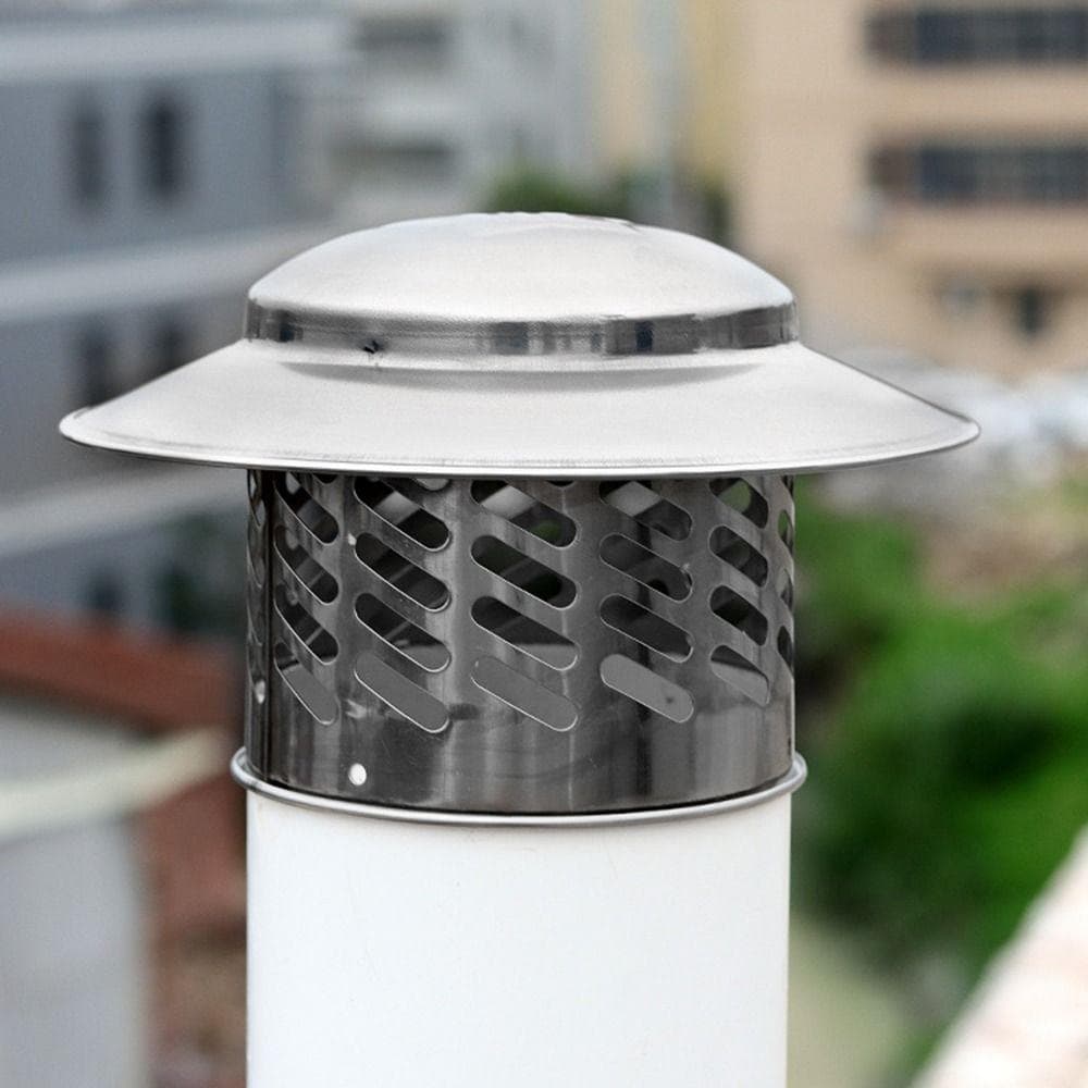 Housse de pluie 80/110/160/200mm Sortie d'air extérieure Coupe-vent Imperméable Murale Sortie d'air frais Acier Inoxydable Conduits de ventilation