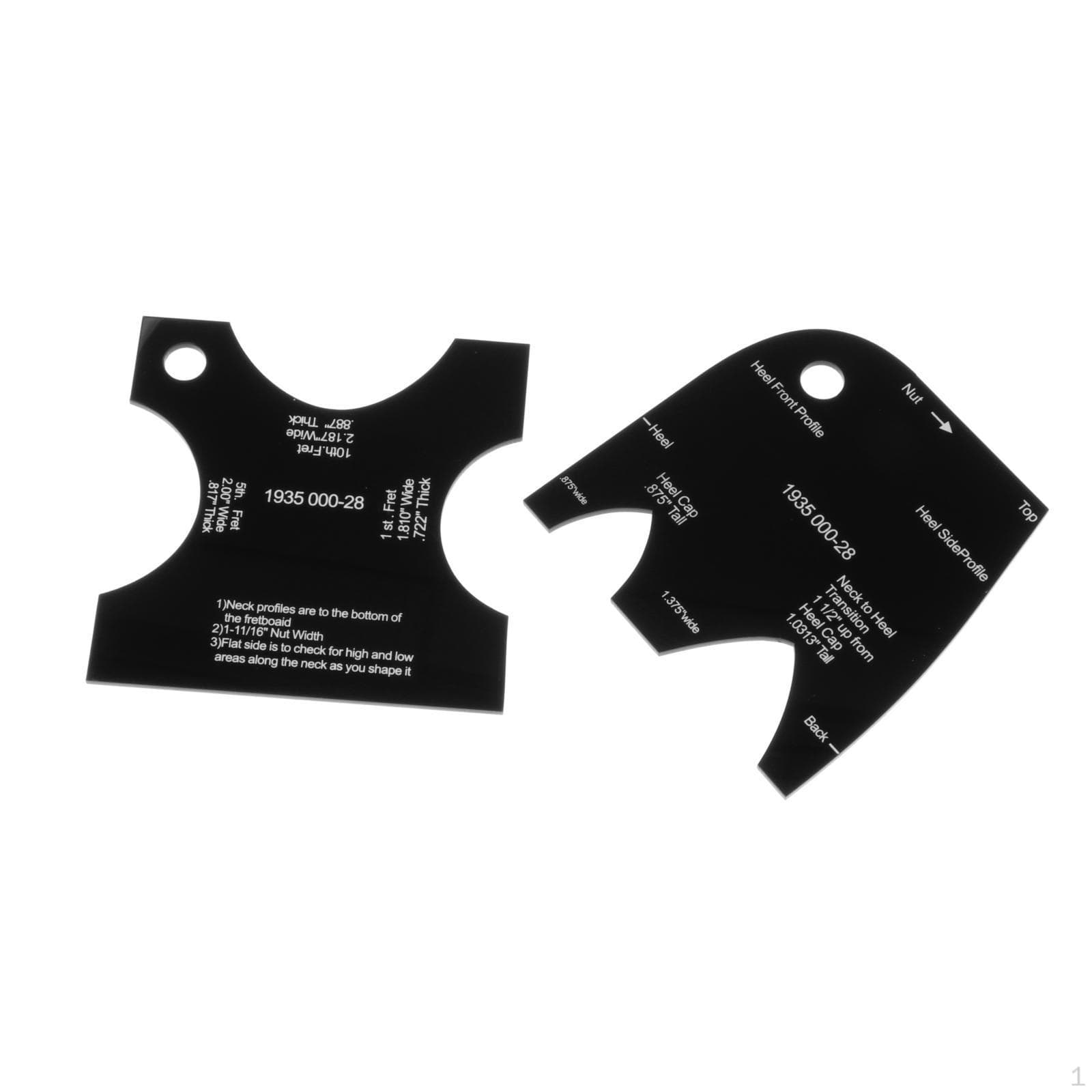 2/Jeu Gabarit de Manche de Guitare Référence de Façonnage Niveau de Réparation Luthier Cadeau pour Débutant