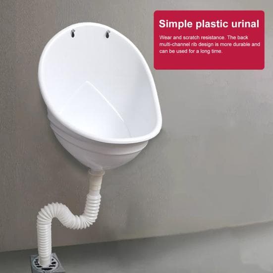 Urinoir mural sans eau Conception de drain anti-odeur Dérivateur d'urine haute efficacité Installation facile Urinoir de toilette de salle de bain