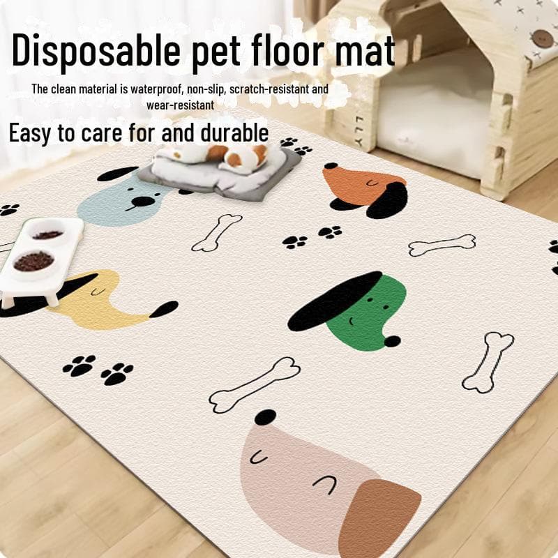 Tapis de sol pour animaux de compagnie imperméable en PVC - Résistant à la saleté, étanche à l'urine, lavable pour chats et chiens