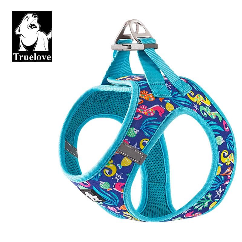 Harnais pour animaux de compagnie Truelove Maille aérée douce Réglable Réfléchissant Veste pour animaux de compagnie Petites et Moyennes Races