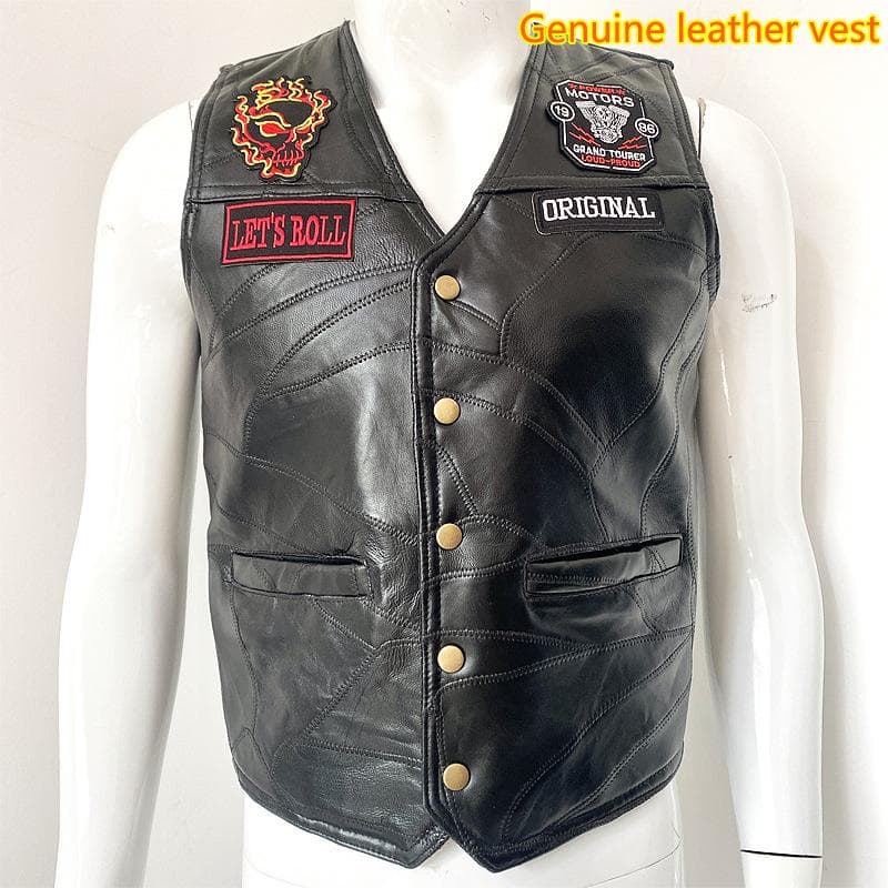 Station indépendante moto vent Chaos Son Hell Angel Halley gilet de moto en cuir pour hommes Club cm