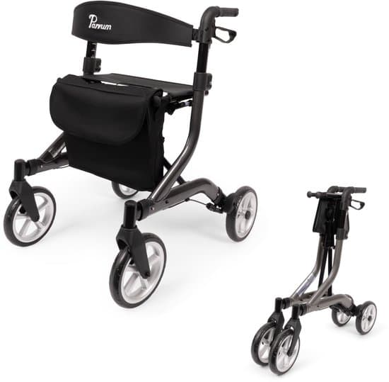 Parvum SuperLight Rollator - Ultra-lichtgewicht rollator (5,1kg)-Grey