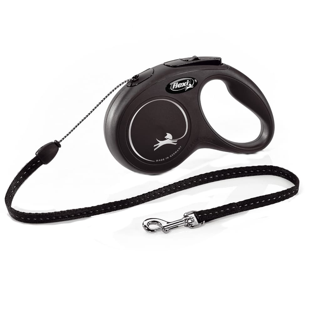 Laisse flexi New Classic S, 5 m noir pour chien - noir, 5 m