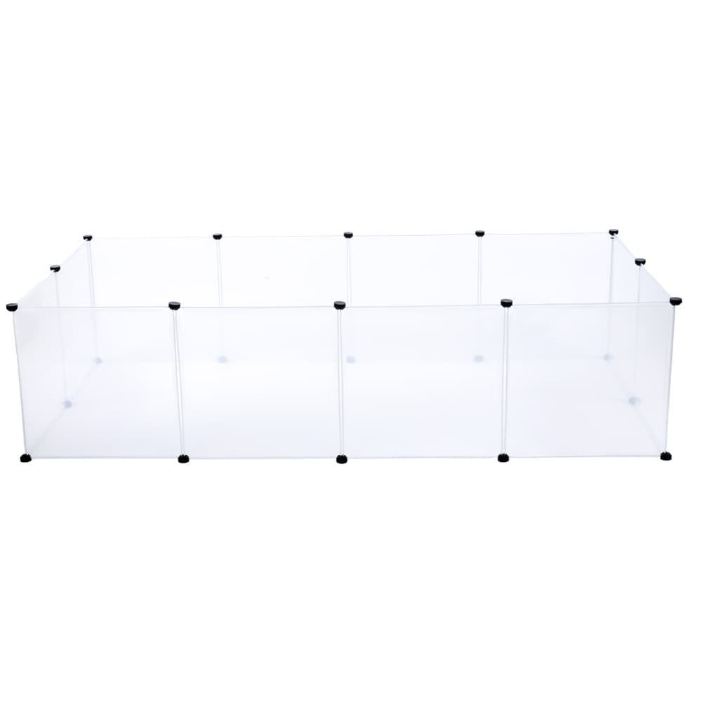 TIAKI Enclos pour chiots en plastique, 12 panneaux de 50 x 50 cm, pour chien
