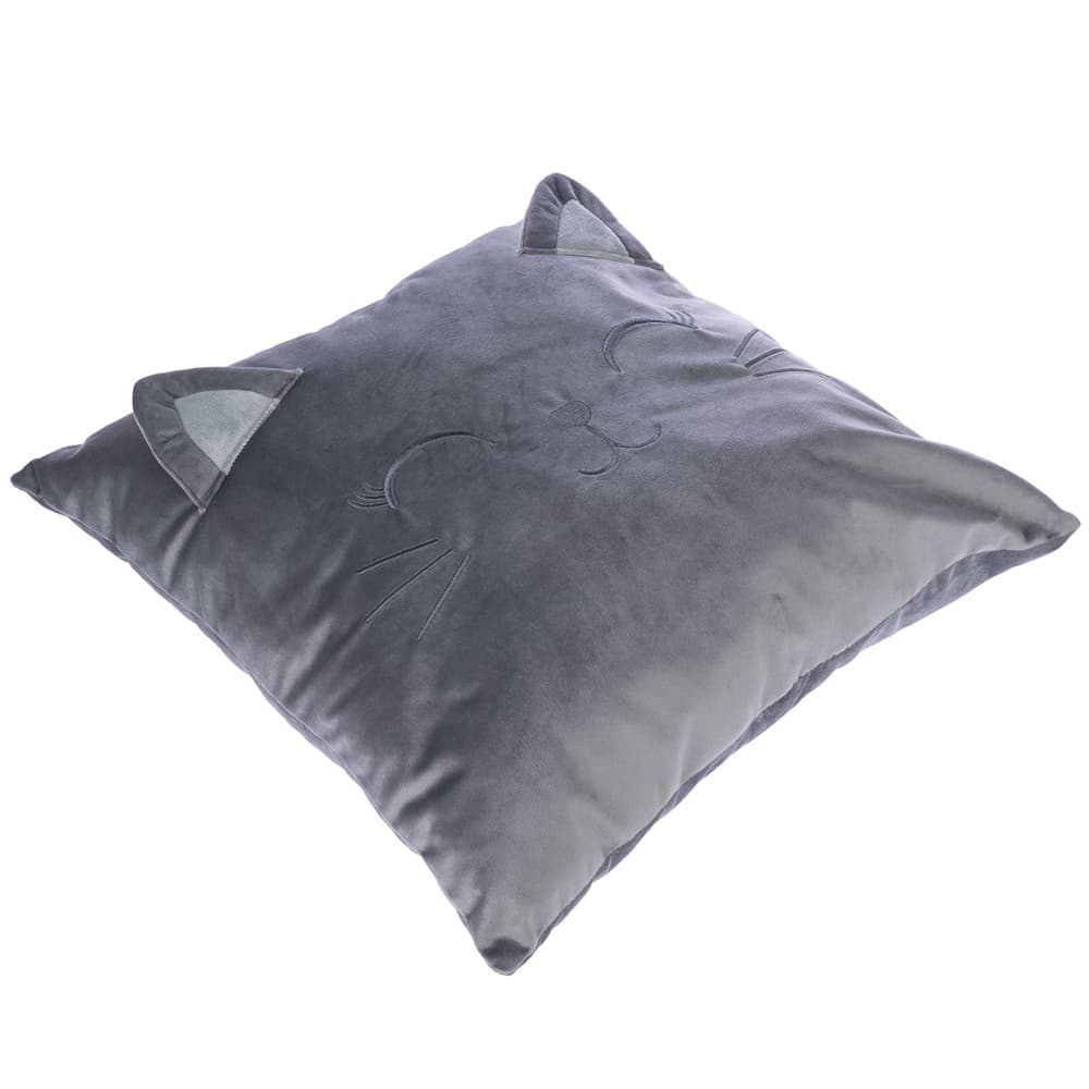 TIAKI Coussin décoratif avec visage de chat