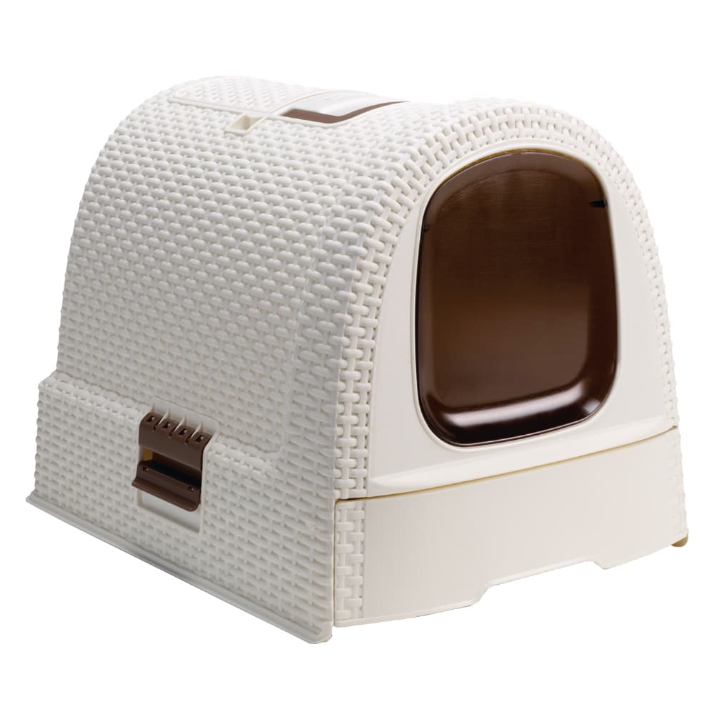 Maison de toilette Curver blanc - pour chat