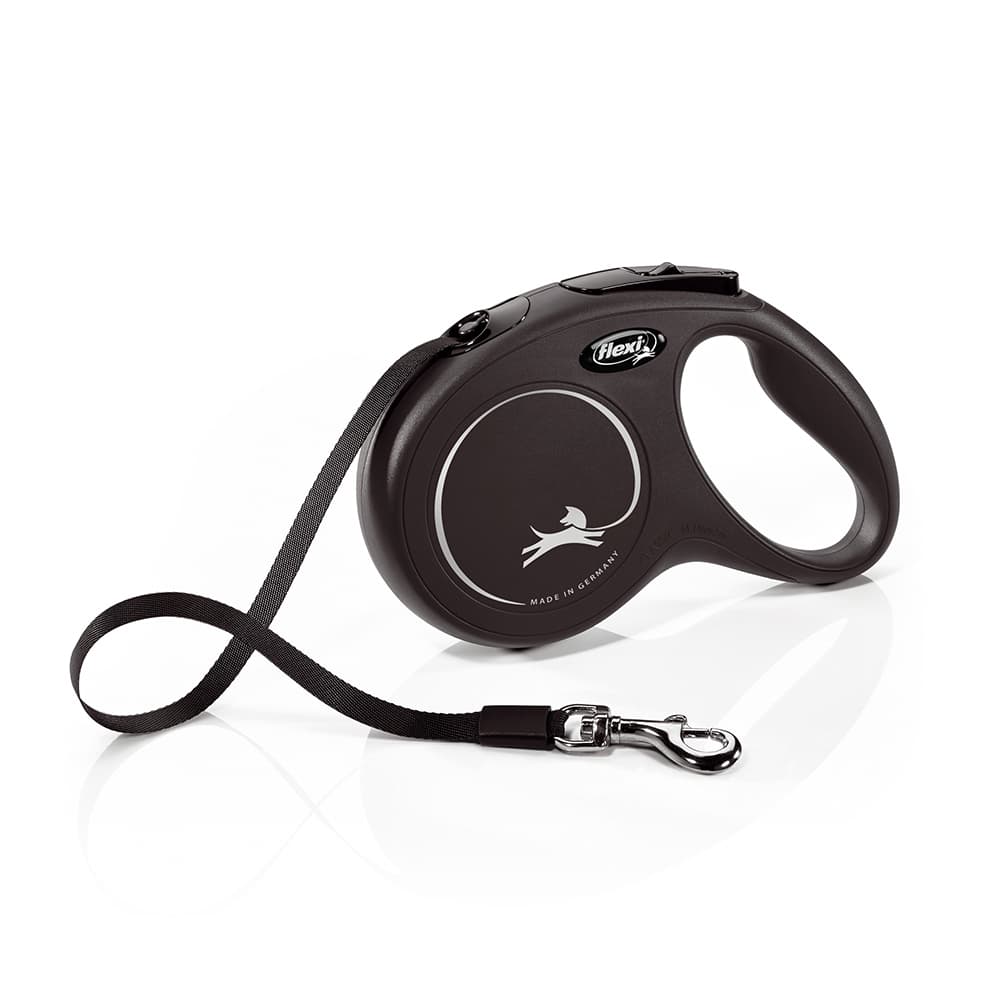 Laisse flexi New Classic M (5 m), noir pour chien - laisse flexi New Classic taille M, noir, 5 m