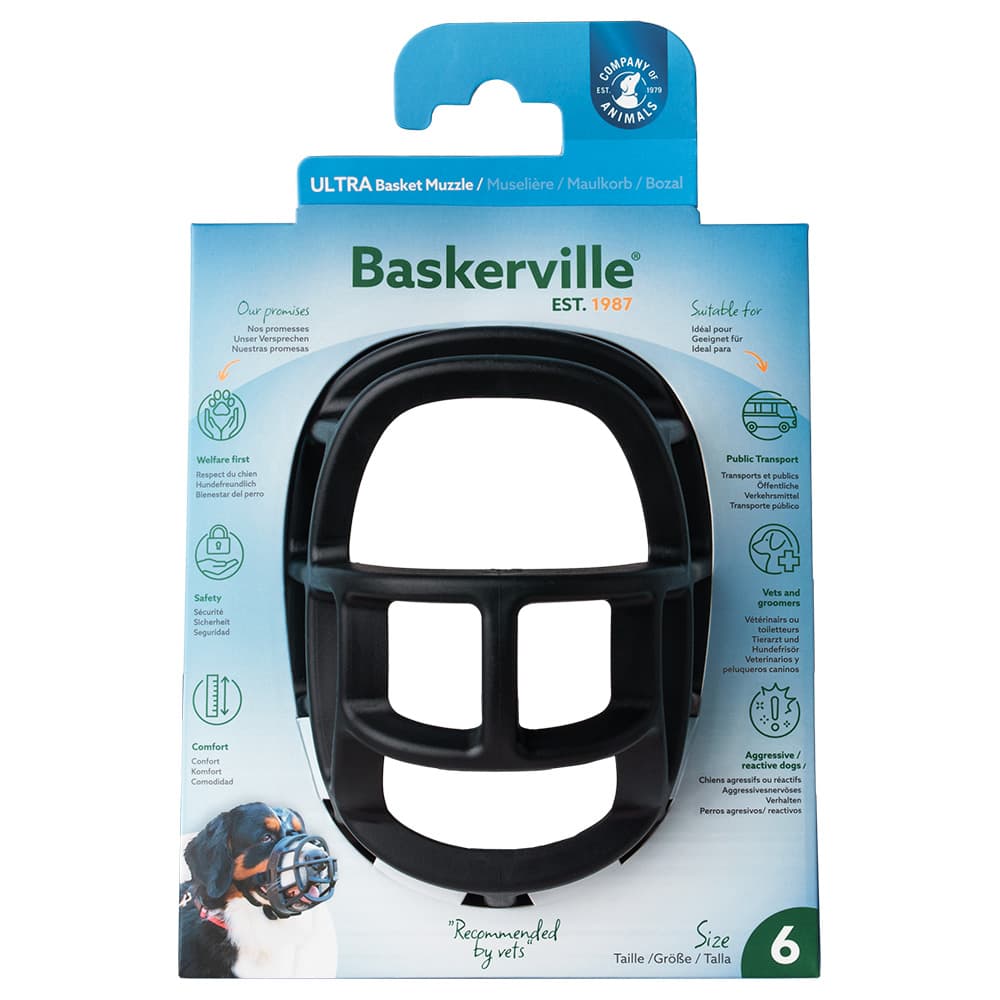 Muselière Baskerville Ultra 2.0 pour chien - taille 6 : rottweiler, dogue allemand par exemple