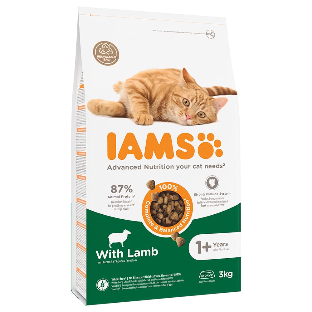 3kg Adult IAMS for Vitality agneau pour chat