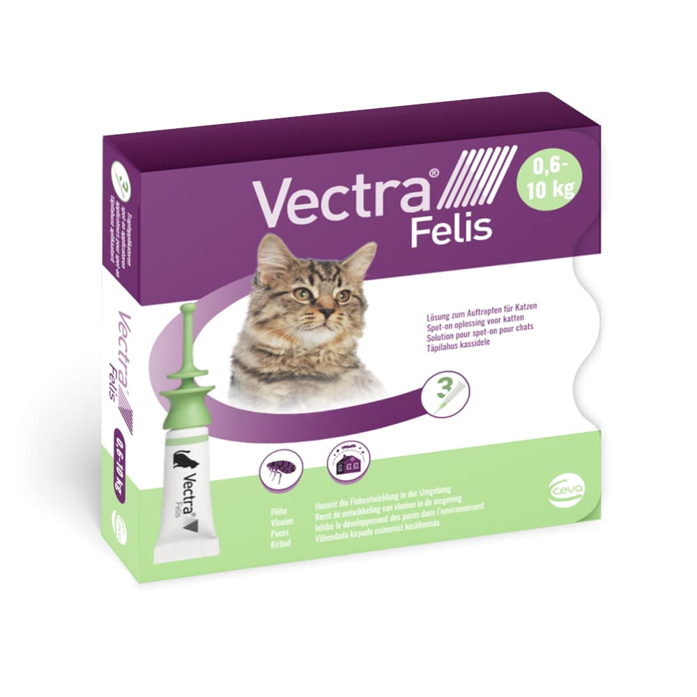 Vectra Felis Solution Spot-on pour les chats - 6 pipettes de 0,9 ml