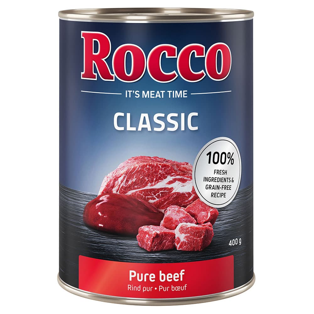 12x400g Rocco Classic pur bœuf - Pâtée pour chien