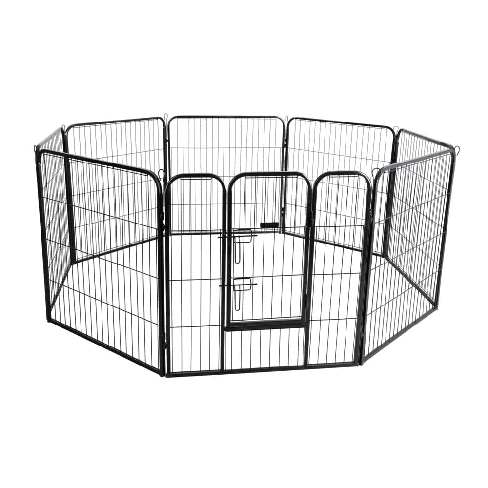 Enclos Kerbl Pet avec porte pour chiens et chiots 8 éléments à 80x77 cm