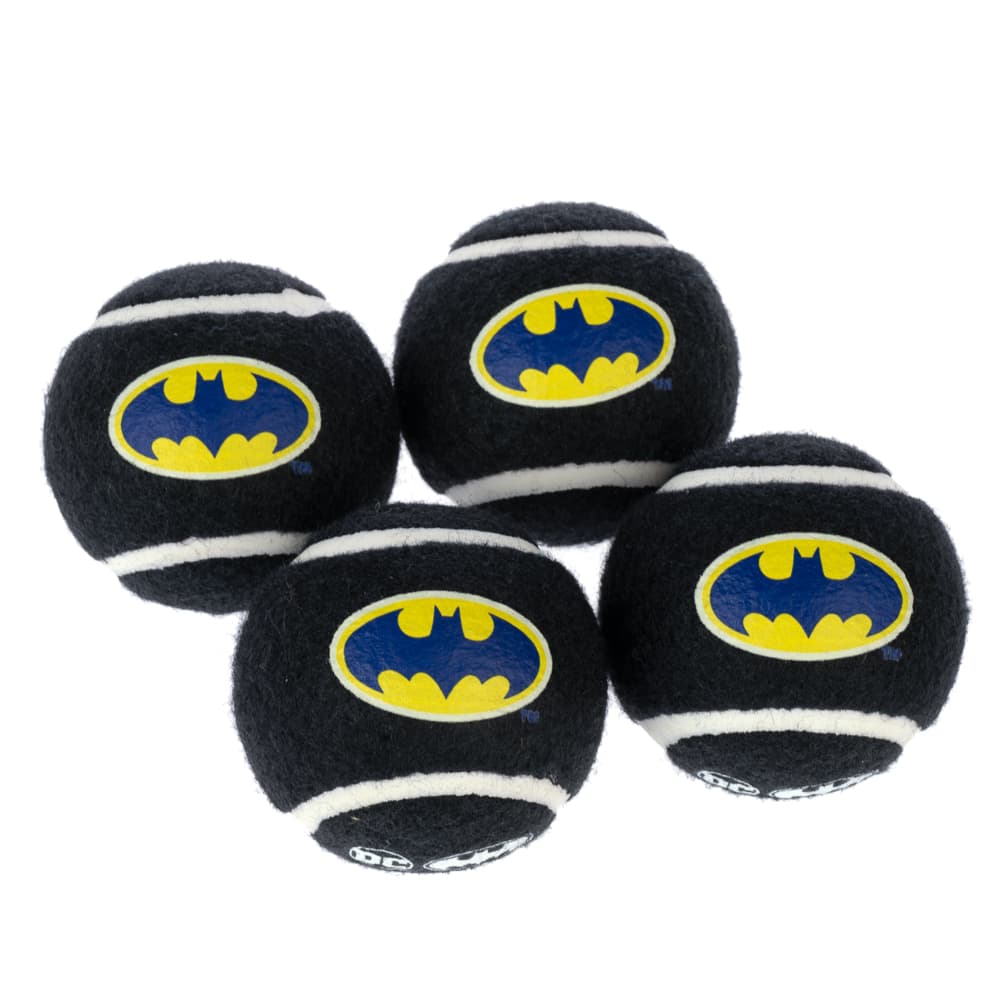 Warner Bros.™ DC Set de balles de tennis Batman 4 pièces chacune Ø6,3cm Jouet pour chien